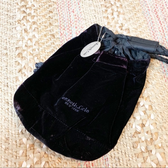 Kenneth Cole Handbags - Kenneth Cole NY Mini Velvet Drawstring Backpack